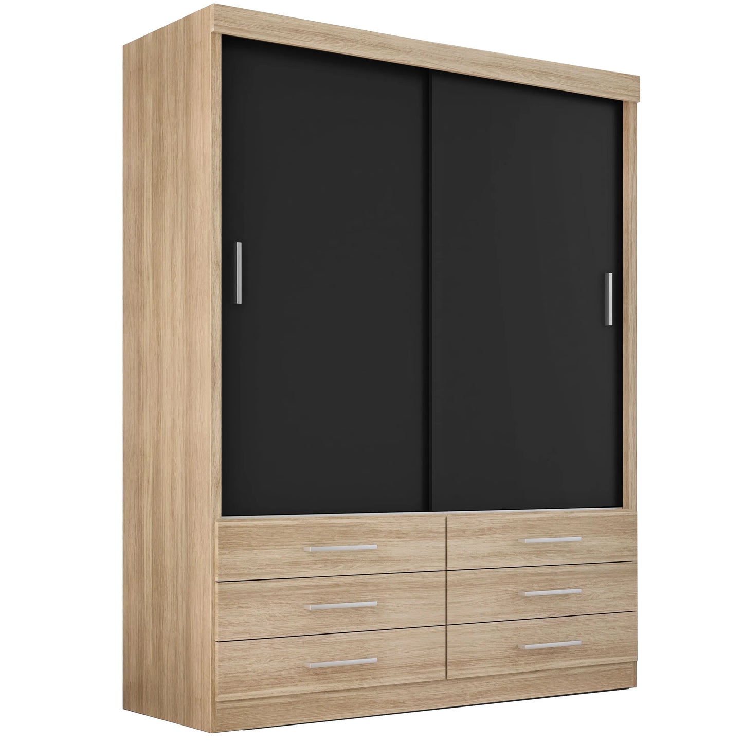 Guarda Roupa Solteiro Capri 2 Portas 6 Gavetas