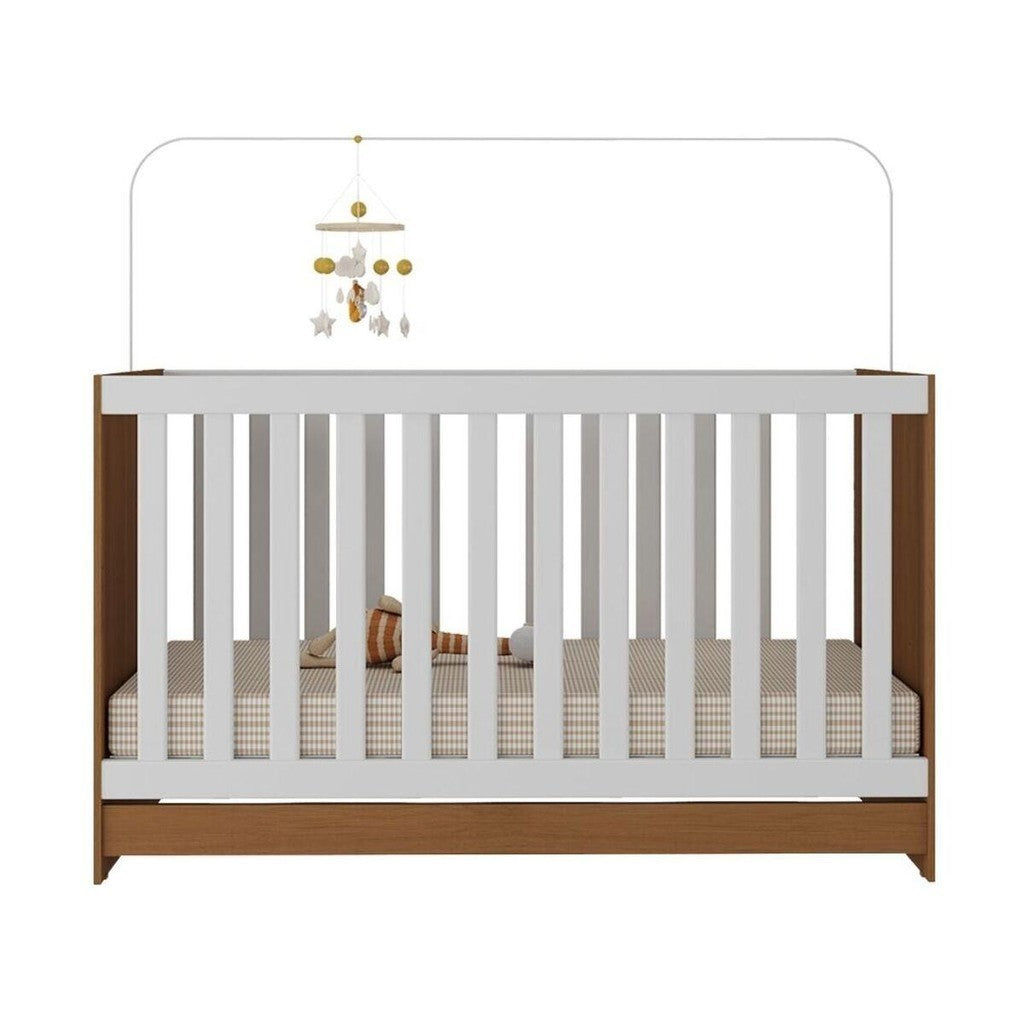 Berço 3 em 1 para Colchão 130 x 60cm Doce de Leite