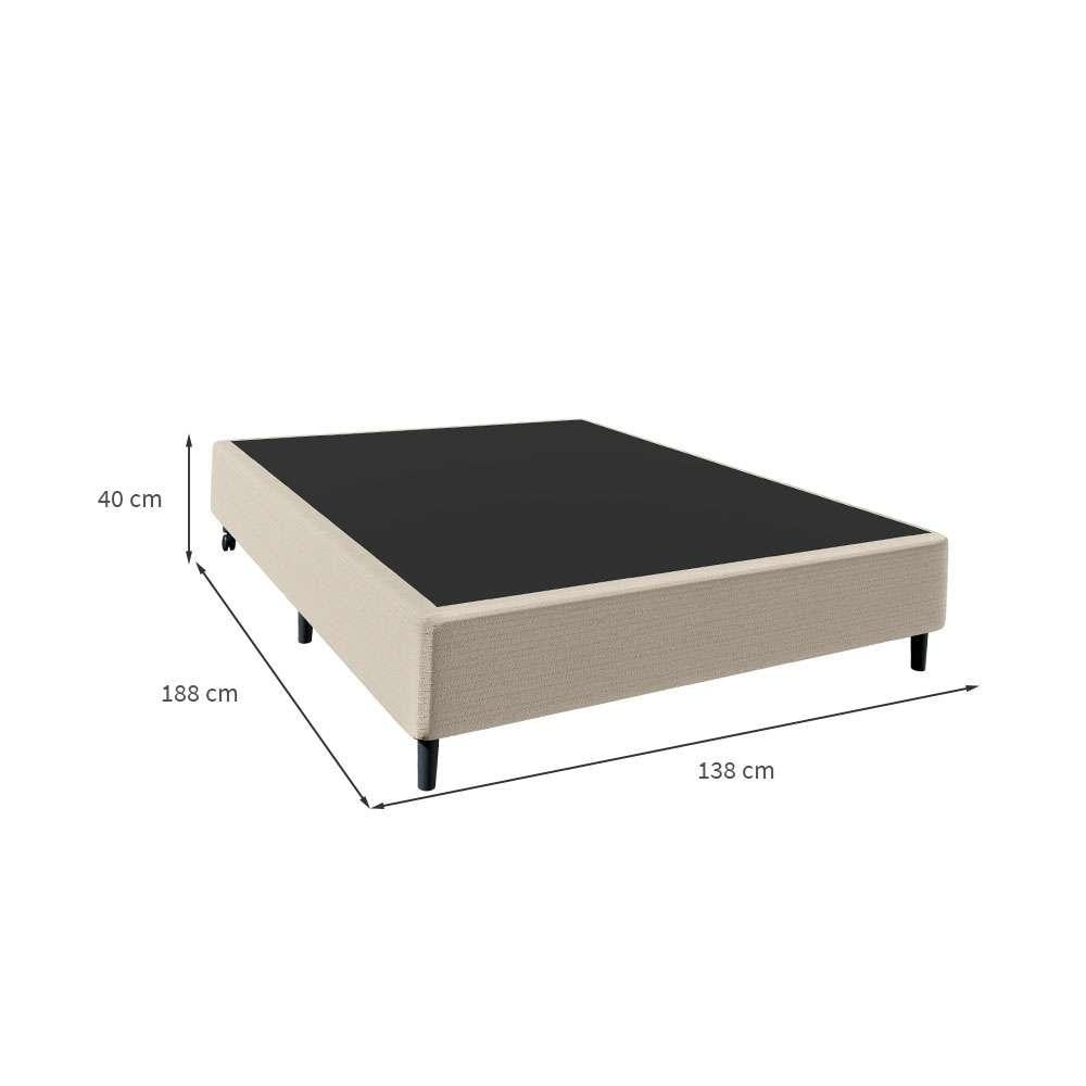 Base para Cama Box Casal Stella (40x138x188) Bege