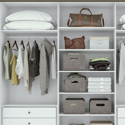 Guarda-Roupa Casal Spazio 3 Portas 6 Gavetas 100% MDF Branco