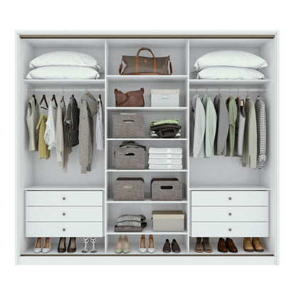 Guarda-Roupa Casal Spazio 3 Portas 6 Gavetas 100% MDF Branco