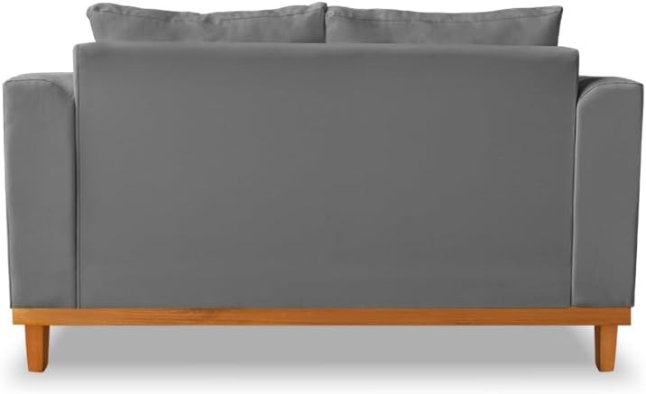 Sofá 2 Lugares Beny Base de Madeira Linho Cotton