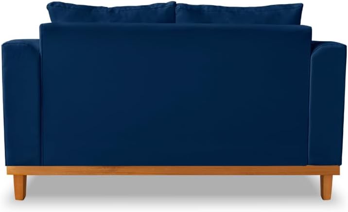 Sofá 2 Lugares Beny Base de Madeira Linho Cotton