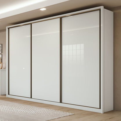 Guarda-Roupa Casal Spazio 3 Portas 6 Gavetas 100% MDF Branco