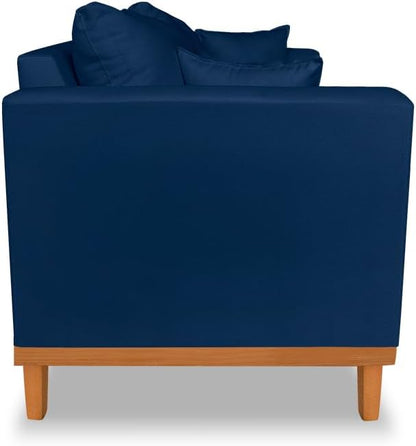 Sofá 2 Lugares Beny Base de Madeira Linho Cotton