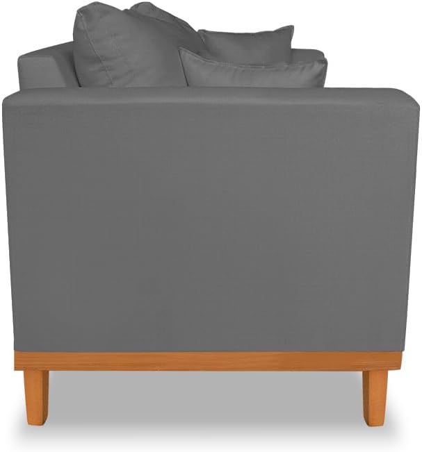 Sofá 2 Lugares Beny Base de Madeira Linho Cotton