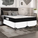 Cama Box Casal Bipartido + Colchão D33 One Face