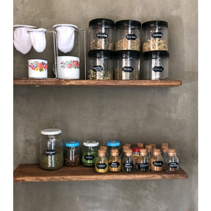 Kit 3 Prateleiras Com Suporte Invisível Madeira Maciça