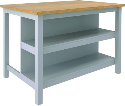 Ilha Cozinha Ditália 2 Prateleiras Preto Cd-1019