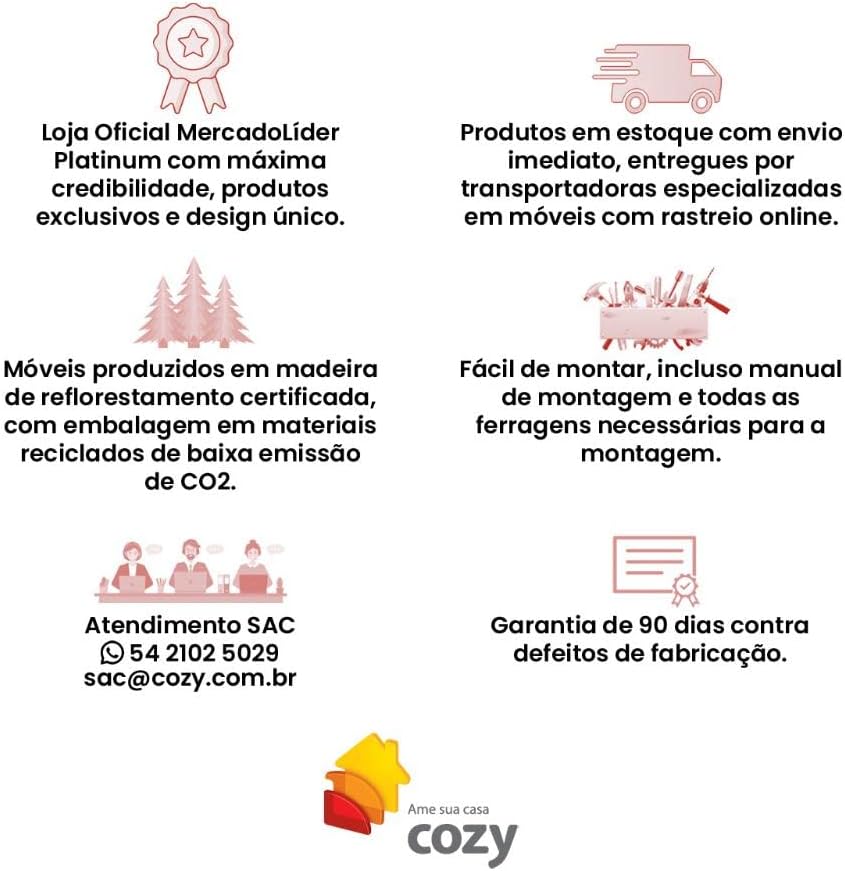 Ilha Cozinha Ditália 2 Prateleiras Preto Cd-1019