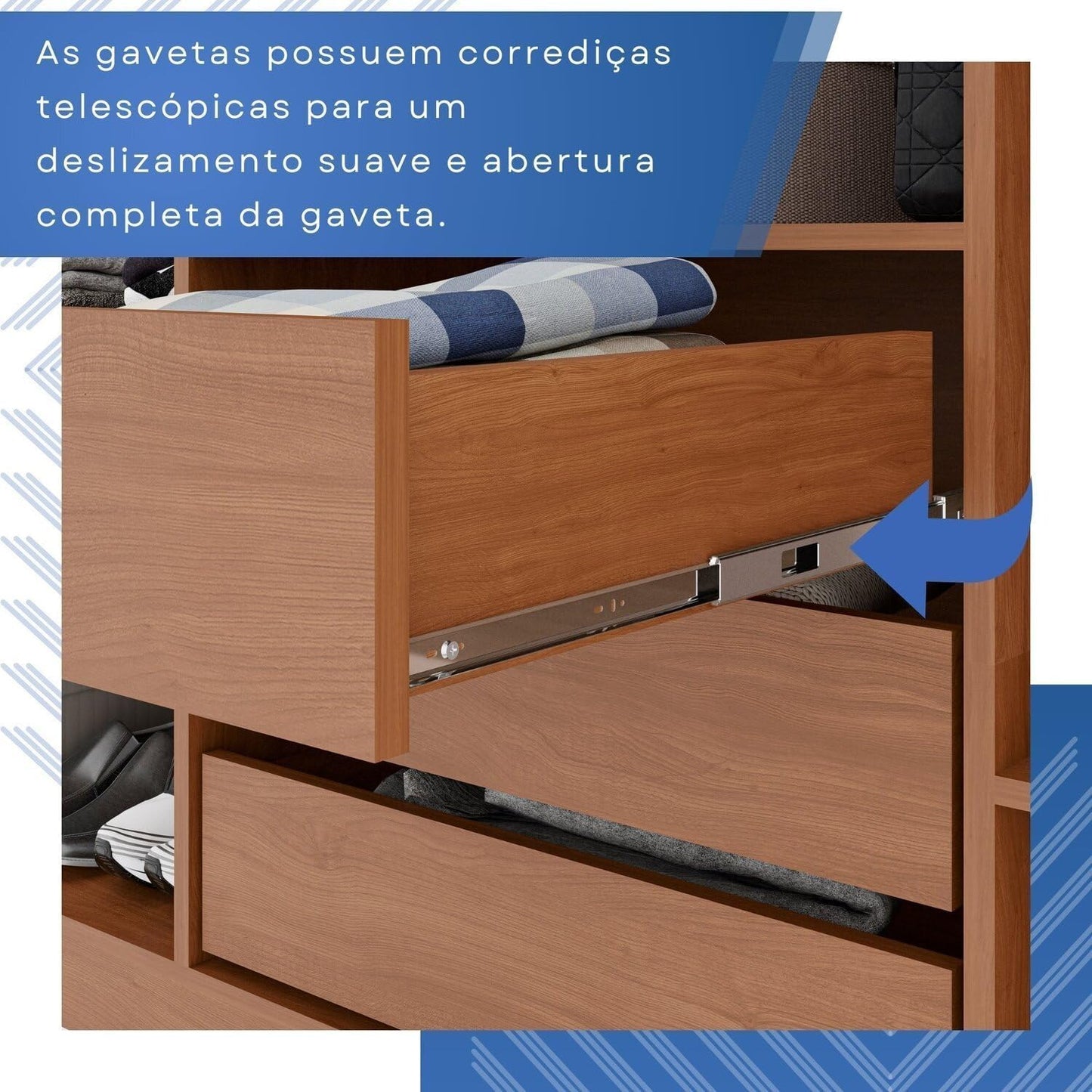 Guarda-roupa Casal 6 Portas 3 Gavetas com Espelho com Pés Roma Espresso Móveis Cinamomo/Off White
