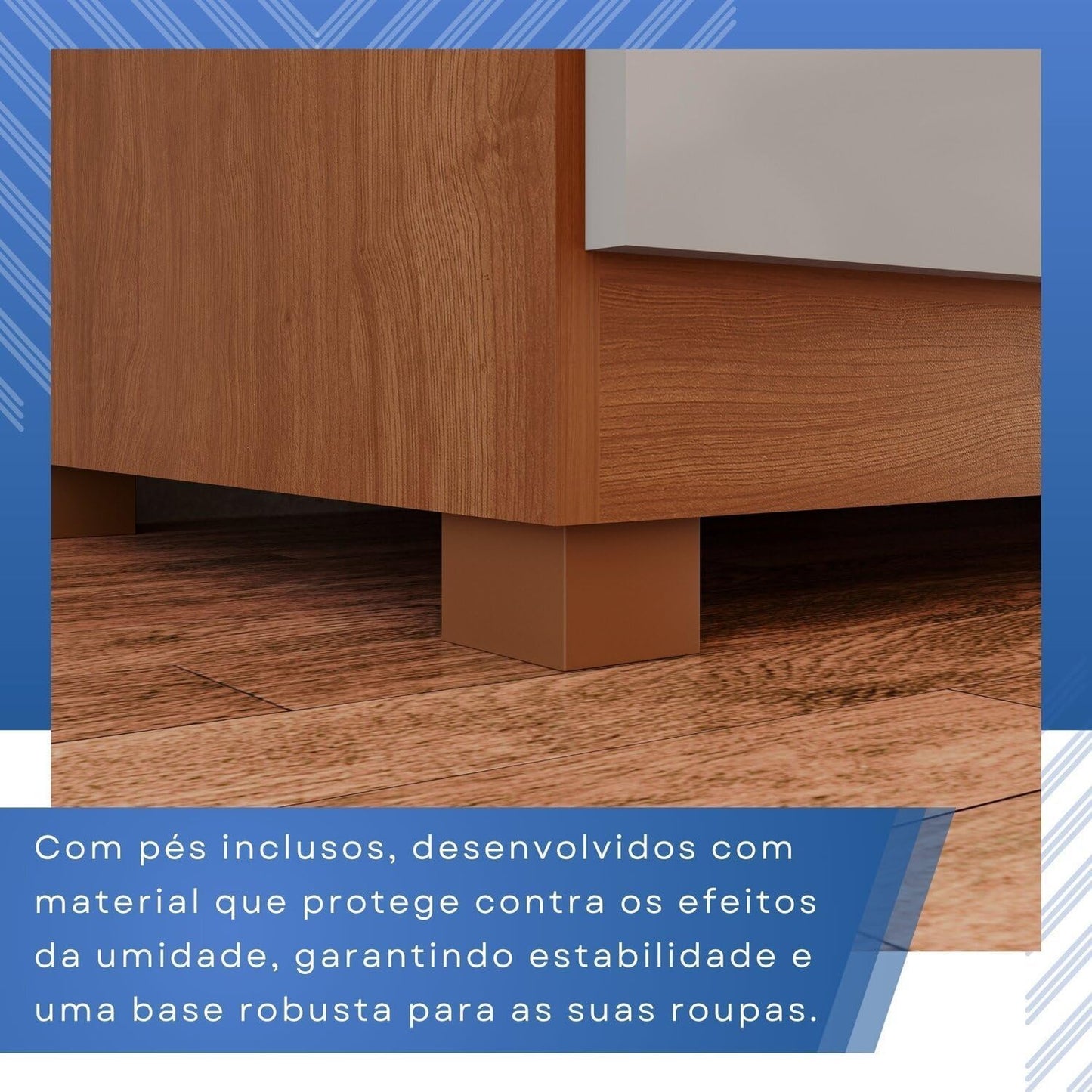 Guarda-roupa Casal 6 Portas 3 Gavetas com Espelho com Pés Roma Espresso Móveis Cinamomo/Off White