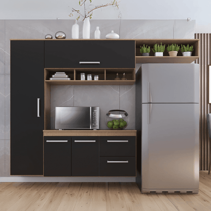 Armário Cozinha Compacta Lua 4 Portas 2 Gavetas