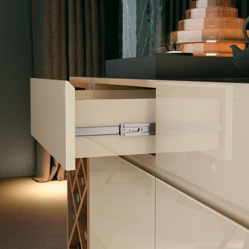 Buffet 3 Portas 3 Gavetas Passion Edn Cor Off White/cedro