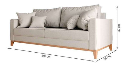 Mobly Beny 180 de 3 cuerpos tela linho color cru