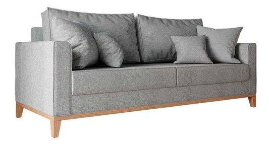 Mobly Beny 180 de 3 cuerpos tela linho color cinza