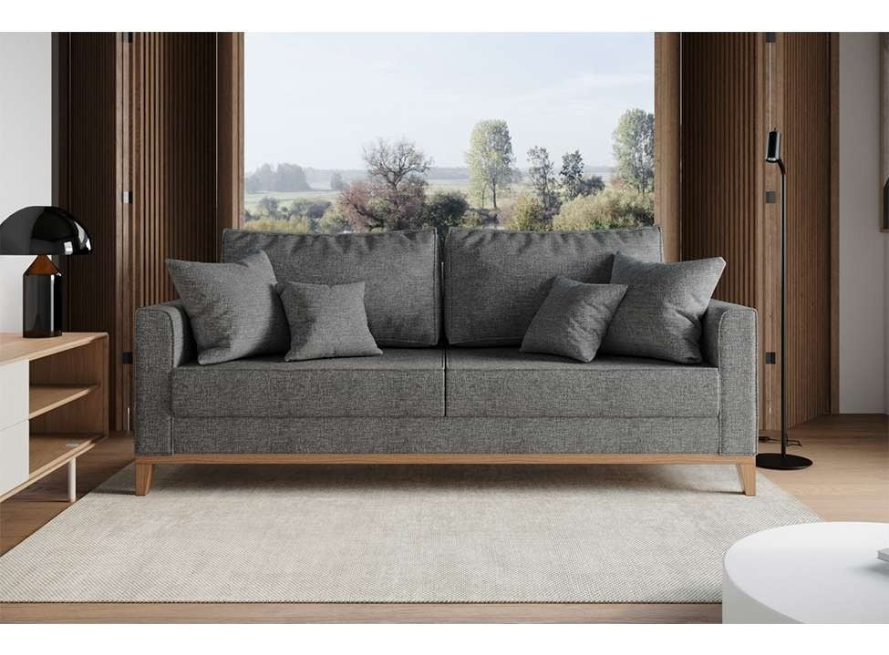 Mobly Beny 180 de 3 cuerpos tela linho color cinza