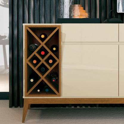 Buffet 3 Portas 3 Gavetas Passion Edn Cor Off White/cedro