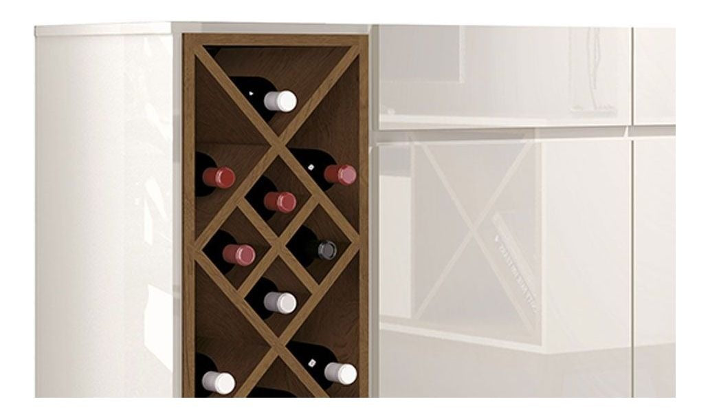 Buffet 3 Portas 3 Gavetas Passion Edn Cor Off White/cedro