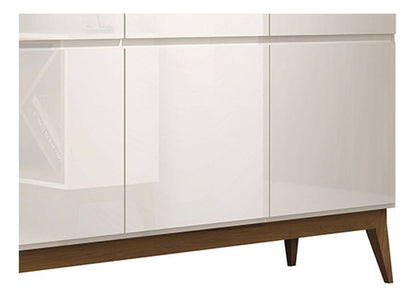 Buffet 3 Portas 3 Gavetas Passion Edn Cor Off White/cedro