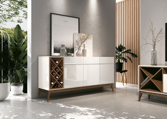 Buffet 3 Portas 3 Gavetas Passion Edn Cor Off White/cedro