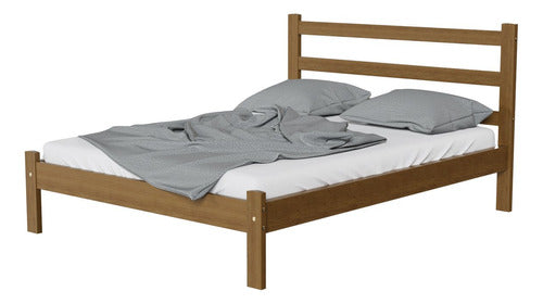 Cama Casal Madeira Maciça Rustica Luiza Móveis Ac