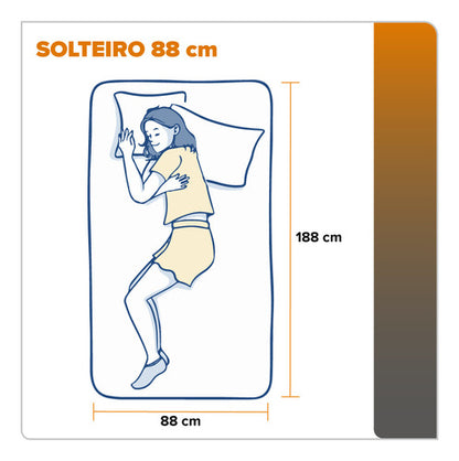Colchão Solteiro Washington Espuma D23 Liso 88x188x14cm