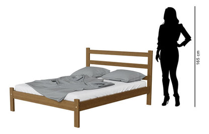 Cama Casal Madeira Maciça Rustica Luiza Móveis Ac