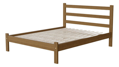 Cama Casal Madeira Maciça Rustica Luiza Móveis Ac