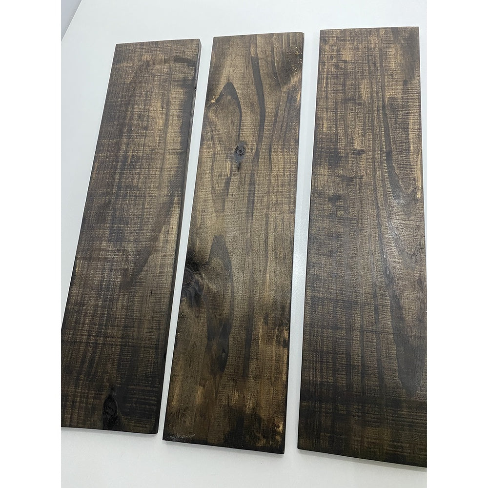 Kit 3 Prateleiras Com Suporte Invisível Madeira Maciça