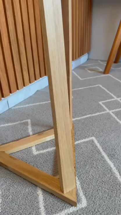 Luminária de Chão Tripé em Madeira com Cúpula Abajur Sala Quarto Escritório Moderna Elegante Decorativa