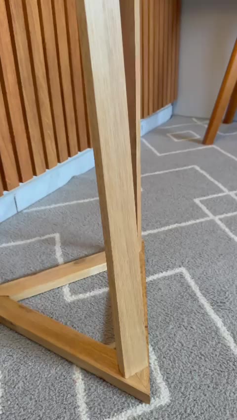 Luminária de Chão Tripé em Madeira com Cúpula Abajur Sala Quarto Escritório Moderna Elegante Decorativa