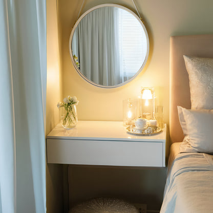 Penteadeira Suspensa com Gaveta Multifuncional Corrediça Organizadora Maquiagens Hall de Entrada