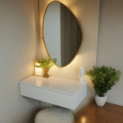 Penteadeira Suspensa com Gaveta Multifuncional Corrediça Organizadora Maquiagens Hall de Entrada