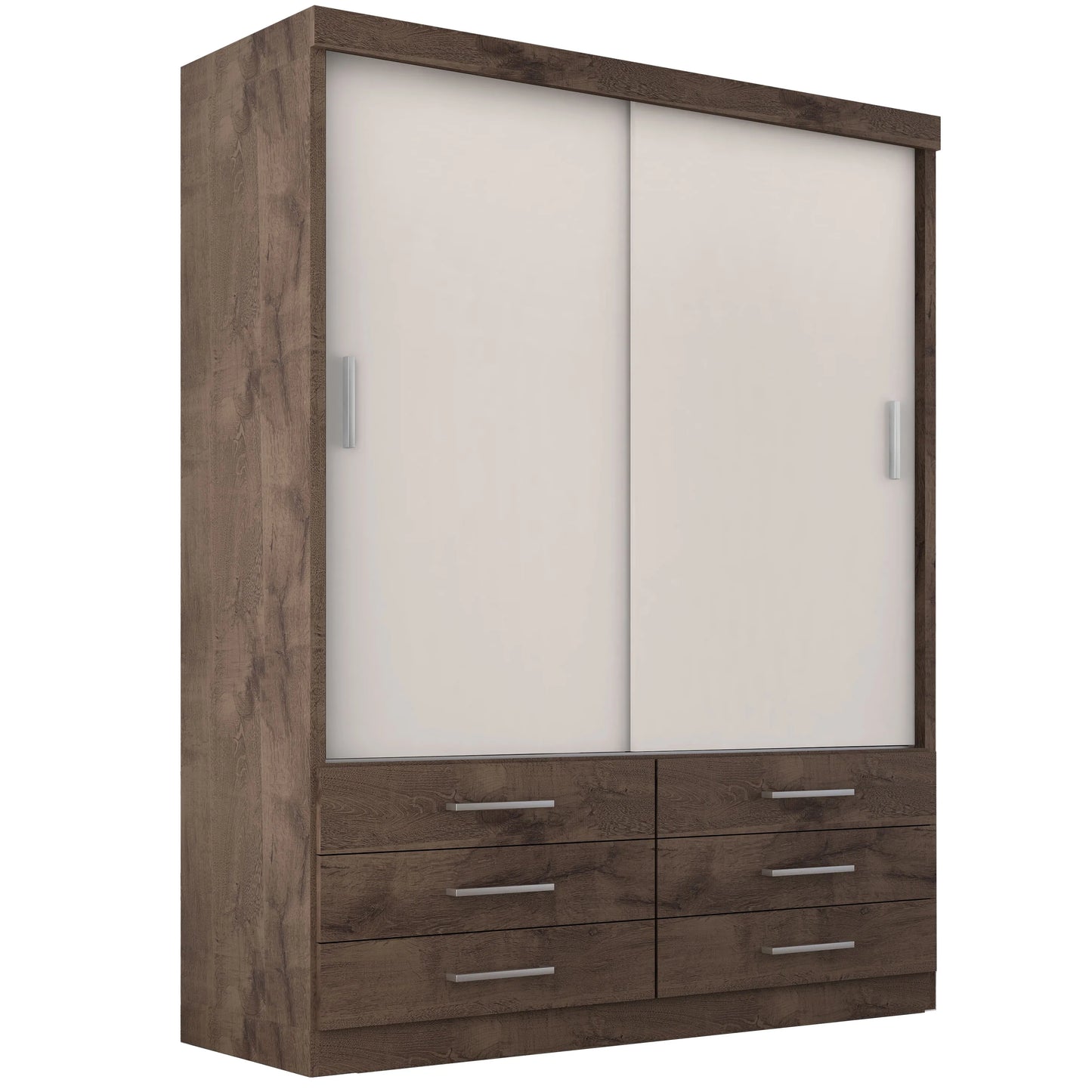 Guarda Roupa Solteiro Capri 2 Portas 6 Gavetas