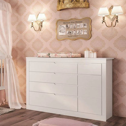 Cômoda Infantil Cléo Branco Acetinado - Carolina