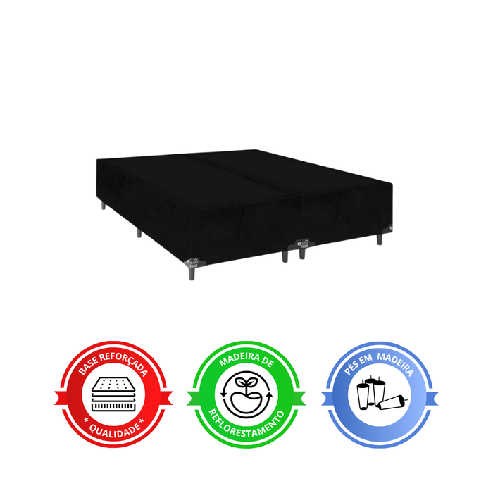 Cama Box Casal Bipartido + Colchão D33 One Face