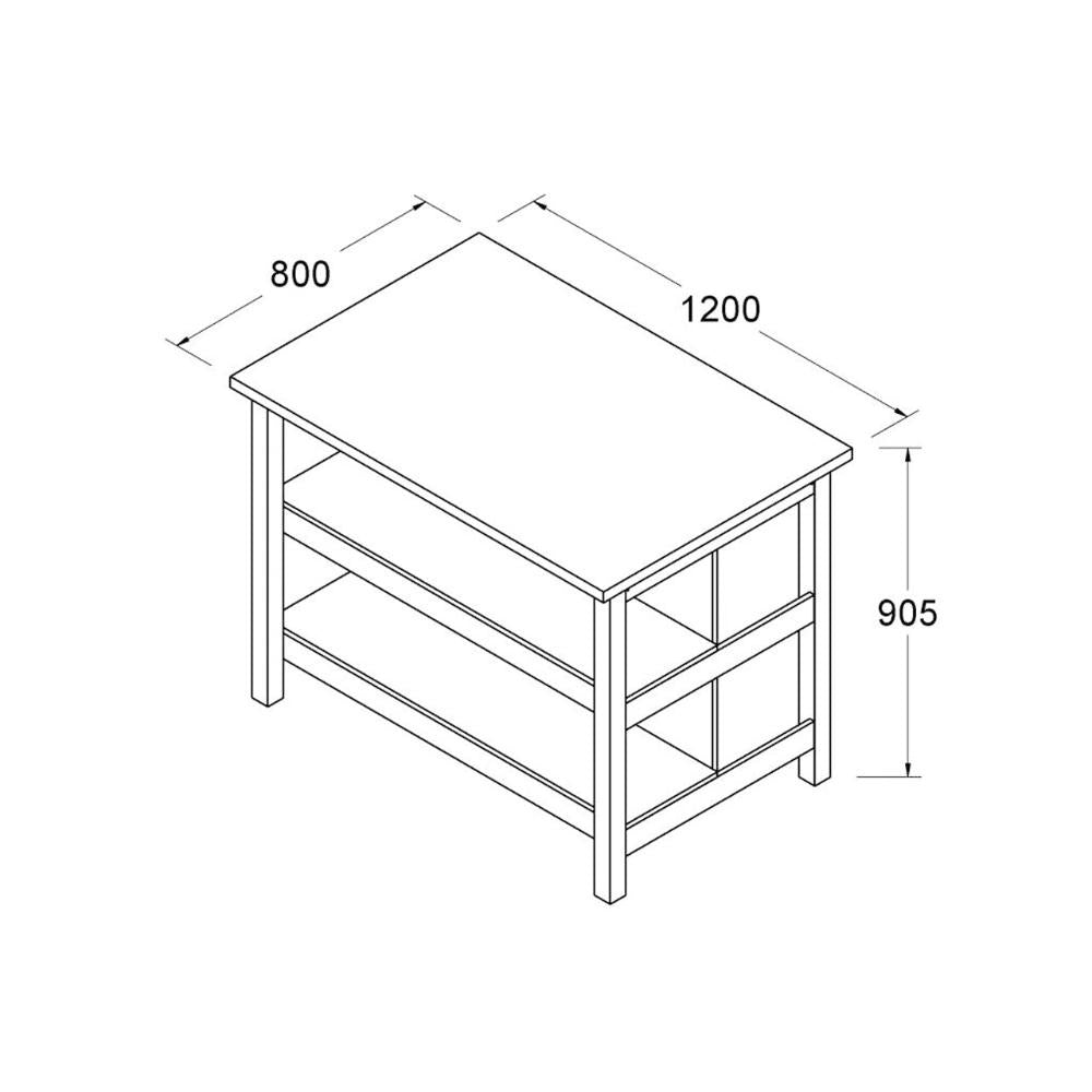 Bancada gourmet ilha cozinha Ditália 2 Prat. Cinza CD-1019