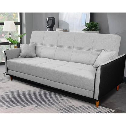 Sofá Cama Sérvia 2,00m Cinza Linho Rustico - King House