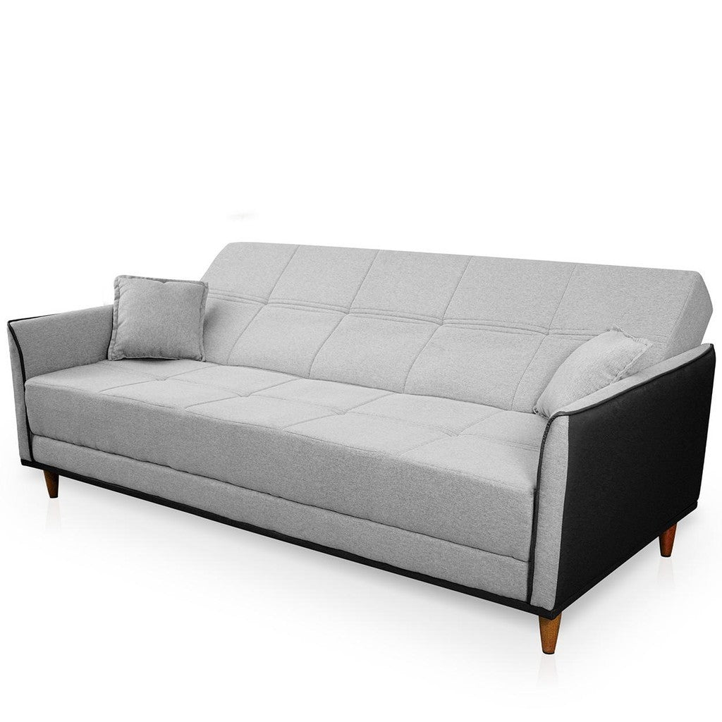 Sofá Cama Sérvia 2,00m Cinza Linho Rustico - King House