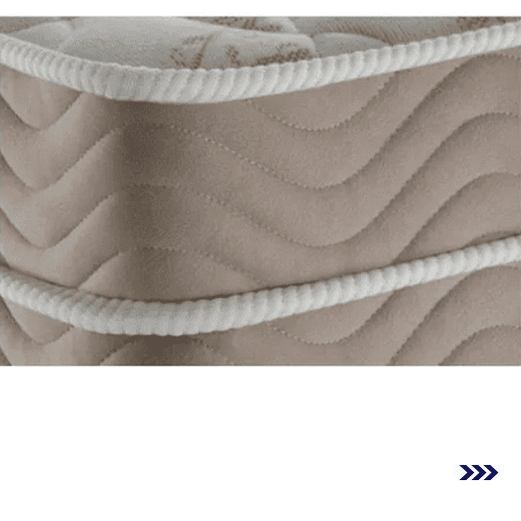 Cama Box com Baú Casal Bege e Colchão Ortobom Airtech Molas Ensacadas