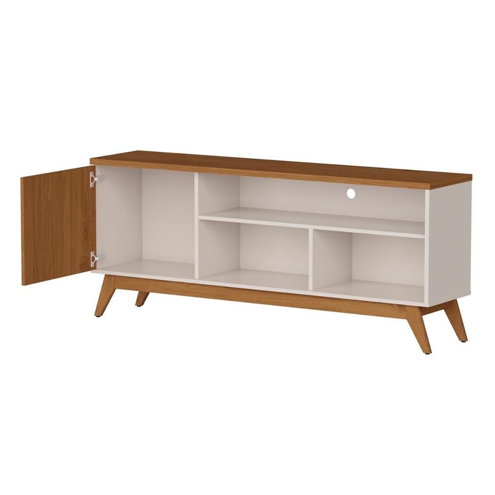 Rack Malbec 1 PT Off White e Freijó 136 cm