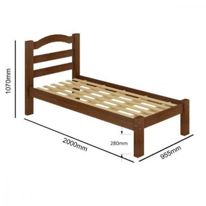 Cama Solteiro Robusta Para Colchão De 88cm Arauna Freijo